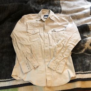 Wrangler pearl snap work shirt